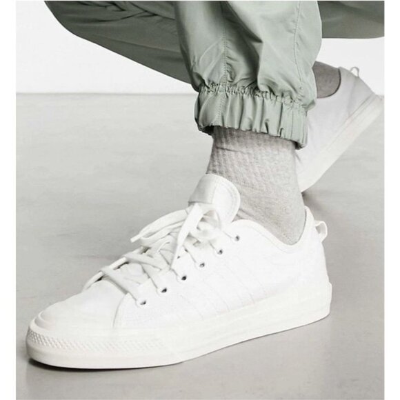 adidas Other - Adidas Nizza RF Men’s Shoes White Gum Canvas Sneakers Size 10 EF1883